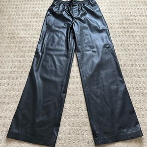 Zara faux leather wide leg pants - XS/S